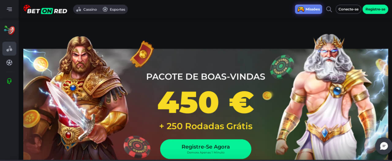 BetOnRed casino welcome bonus PT