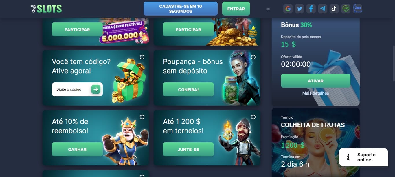7 Slots other bonuses