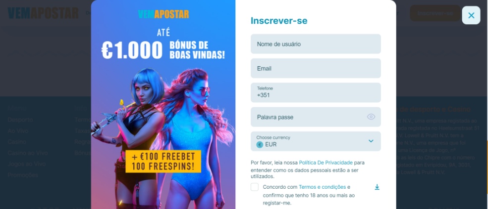Vemapostar Registration Portugal