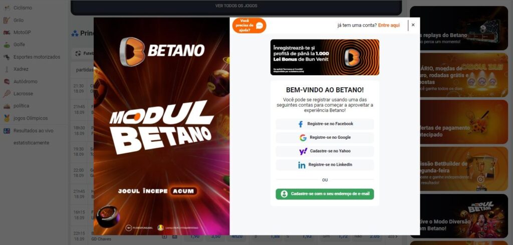 Betano Casino Registration